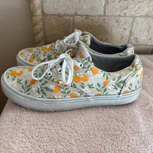 Vans Doheny Orange Blossom Floral Canvas Sneakers - Women’s Size 10 Lace Up - Picture 6 of 9